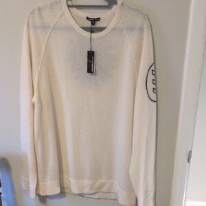 James Perse Cream Cashmere Crewneck Sweater 4